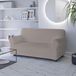 Italian Bed Linen Leslie Bankhoes, elastisch en rekbaar, taupe voor 2-zitsbank