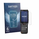 Savvies - Screenprotector voor Urovo RT40S - Folie Beschermfolie transparant 6 Stuks