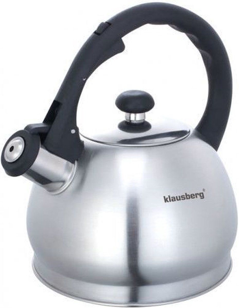 KLAUSBERG Top Choice - Fluitketel - RVS - 1.8 Liter - Zilverkleurig