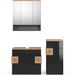 Vicco Meuble de salle de bain Eden, anthracite, 3 pièces