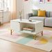 [en.casa] Table basse Reyri 80x45x42 cm blanc et doré