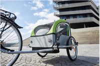 FISCHER 86388 Kinderfietskar met vering TÜV/GS getest groen/houtskool