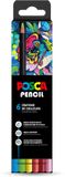 Uni Posca Potloden Set 6 kleuren