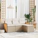 Maison Exclusive - Ensemble de meubles de jardin 4 pièces avec canapé et coussins, beige, en polyrotin