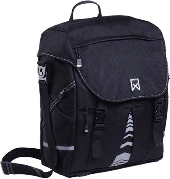 Willex Pakaftas 1200 - Enkele Fietstas - 14L - Zwart - Waterafstotend - Met Regenhoes