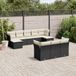 Prolenta Maison Exclusive - Tuinset voor de tuin, bestaande uit 10 delen met kussens, in zwart polyrotan