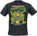 Teenage Mutant Ninja Turtles Group Heren T-shirt - zwart - 4XL