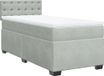 vidaXL Boxspring met matras fluweel lichtgrijs 90x190 cm