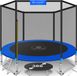 KESSER® Trampoline 366 cm avec filet de sécurité et échelle jusqu'à 150 kg de charge - Bleu