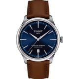 Tissot Chemin des Tourelles T1398071604100 Horloge - Leer - Bruin - Ø 39 mm
