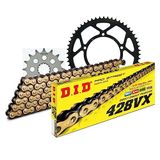 Kettingset DID Kettingset staal 428VX / 136 clipslot voor Sachs ZZ 125 cc bj. 1998-2002