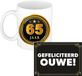 Bellatio Decorations Koffiemok 65 Jaar Man Medaille Zwart Keramiek