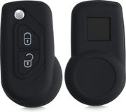 kwmobile autosleutel hoesje geschikt voor Citroen DS3 C3 2-knops autosleutel hoes - TPU autosleutel behuizing - Beschermende auto sleutel case - Sleuteletui in zwart