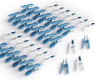 Premium wasknijpers, blauw, wit, kunststof