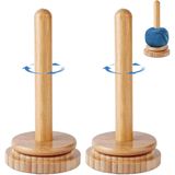 Wolafwikkelaar Porte-bobine en bois Marron 2 pièces