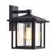 Wonderlamp Buitenwandlamp Avenida, 1xE27, max. 60W, IP 23, Applique Vintage, lantaarn met glas, zwart