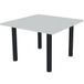 Quadrifoglio Table de réunion avec plateau carré 110x110 cm