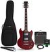 Gear4music Brooklyn Select Elektrische Gitaar + 15 W Versterkerpakket, Rood