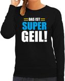 Bellatio Decorations Apres ski trui Das ist supergeil zwart dames - Wintersport sweater - Foute apres ski outfit/ kleding/ verkleedkleding S