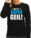 Bellatio Decorations Apres ski trui Das ist supergeil zwart dames - Wintersport sweater - Foute apres ski outfit/ kleding/ verkleedkleding S