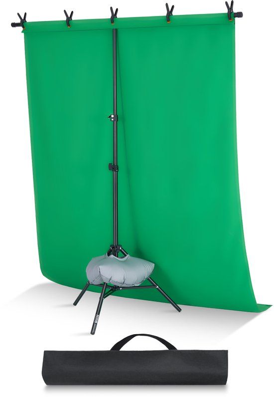 VEVOR Achtergrondstandaard Achtergrondsysteem Fotostudio Verstelbaar 154x198cm