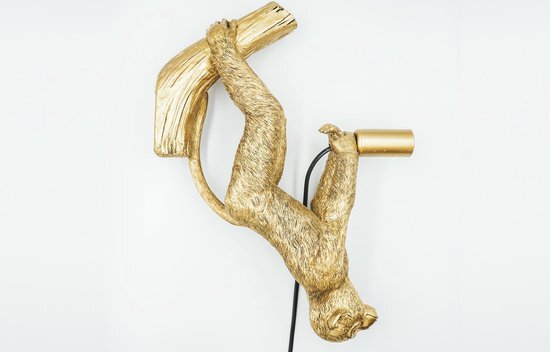 Housevitamin Hanging Monkey lamp Gold