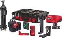 Milwaukee M12 3PLKIT-401P 12V Li-Ion accu laser set (1x 4,0Ah) in koffer - 3 lijnen - Groen - 38m