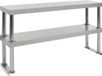 Acier inoxydable 2 niveaux rehausseur de table de travail 120x30x65 cm