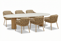 4 Seasons Outdoor Biarritz/Colorado 240x105 cm dining tuinset 7-delig Amber