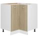 vidaXL Hoekonderkast Lyon 75,5x75,5x81,5 cm Sonoma eikenkleurig