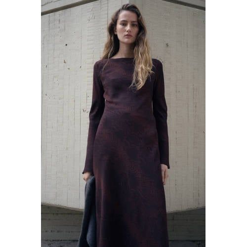 Mango A-lijn jurk donkerrood