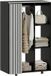 Homcom Kledingrek op wielen - Hout - 80x40x128cm - Walnoot
