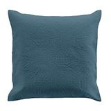 Douceur d'Intérieur Kussensloop (60 x 60 cm), romantisch, blauw, microvezel, effen