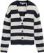 Tom Tailor Denim Vest met V-hals - Maat L - navy off white stripe