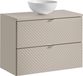 Ensemble de salle de bain : lavabo de 32 cm avec meuble de 80 cm, couleur cachemire