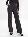 VERO MODA VMMAYA MW STRAIGHT SOLID PANT NOOS Dames Leggings Dark Grey Melange