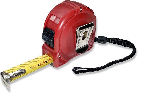 Parkside Rolmaat 5m - Meetlint - Bordeaux - Kunststof - Blokkeerknop