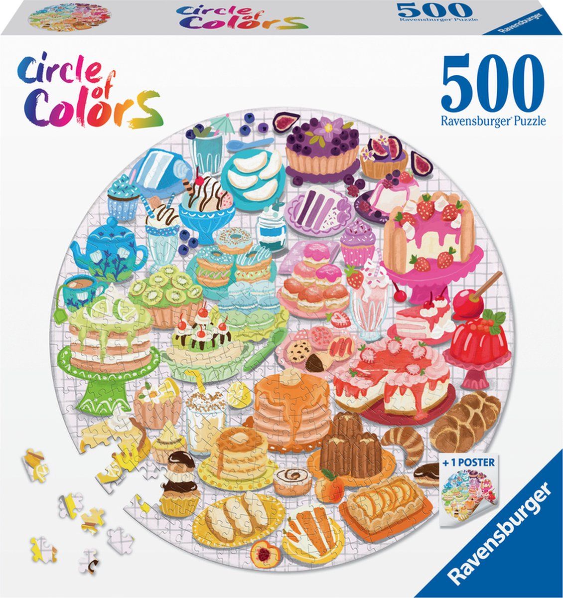 Ravensburger Circle of Colors - Desserts Pastries Puzzel (500 stukjes) - Multicolor