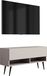 3xE living meuble TV 100 cm, aspect cachemire, pieds obliques noirs