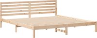 vidaXL Bedframe met hoofdeinde, bruin, 200 x 220 cm, massief grenenhout