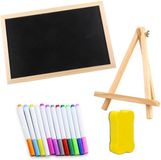 Merkloos Schoolbord met houten frame