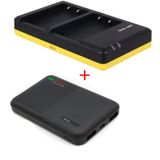Olympus Powerpakket Deluxe : chargeur duo BLS-5 + Powerbank 5000mAh