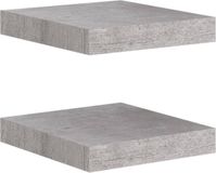 vidaXL Wandschappen 2 stuks zwevend 23x23,5x3,8 cm MDF betongrijs