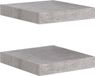 vidaXL Wandschappen 2 stuks zwevend 23x23,5x3,8 cm MDF betongrijs