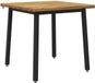 vidaXL Eettafel 70 x 70 x 75 cm Massief Acacia Hout Wit en Zwart Vierkant