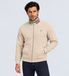 Veste de camionneur beige avec fermeture éclair