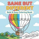 Same But Different: Bold and Easy Coloring Book for Adults
