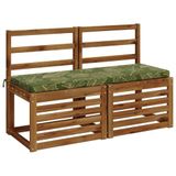 vidaXL Bankkussen SOEST 100% Polyester Bladontwerp 110 x 40 x 5 cm