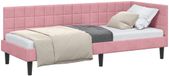 vidaXL Hoekbed Frame Roze 80 x 200 cm Fluweel