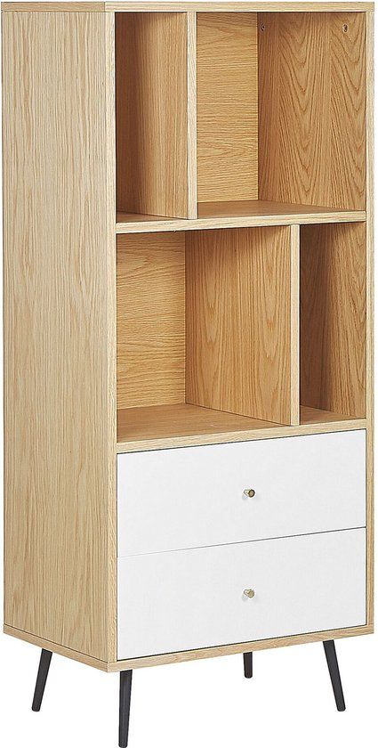 Beliani RICHMOND Boekenkast - Lichte houtkleur - MDF - 139 cm